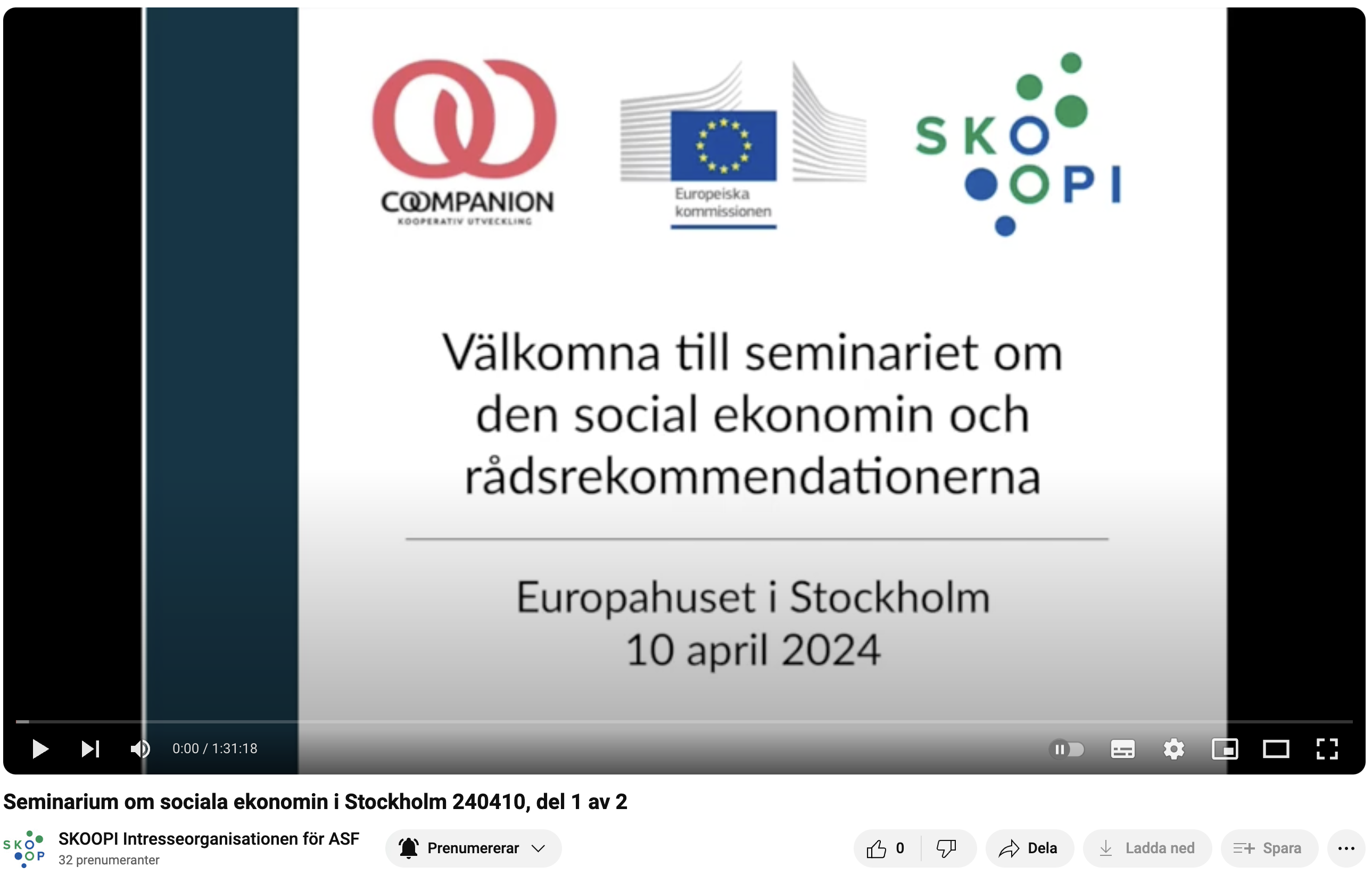 Här kan du se seminariet om den sociala ekonomin från den 10 april 2024